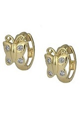 beautiful little gold baby huggie hoop earrings